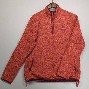 Simply Southern Pullover Womens XL Quarter Zip Fleece Sweater Orange Purple